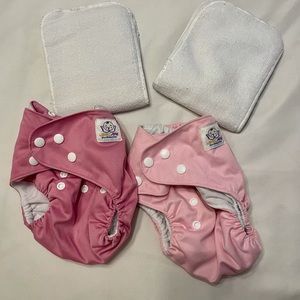 8 count set - Baby Girls Reusable Cloth diapers